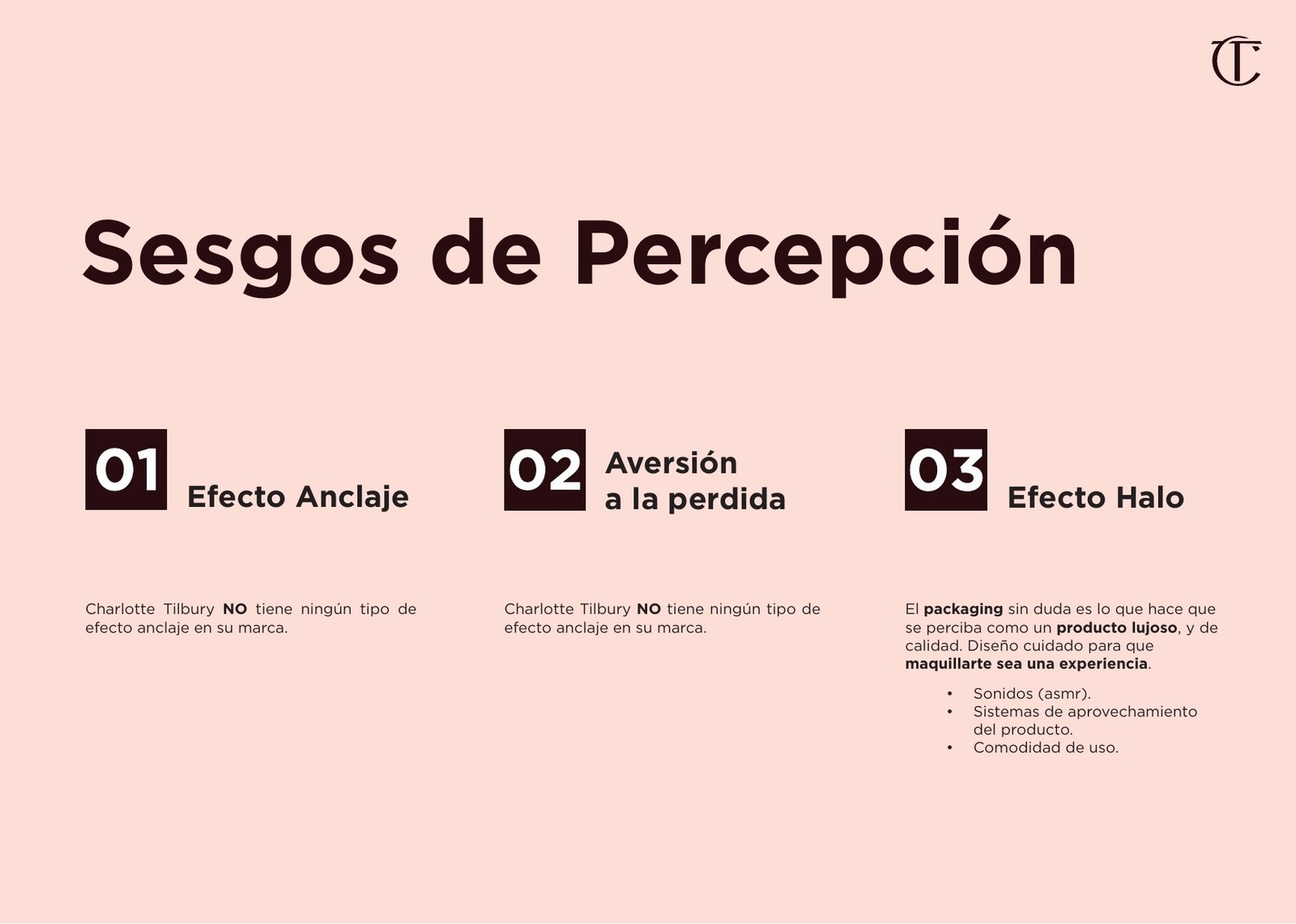 Primera parte del análisis de sesgos de percepción