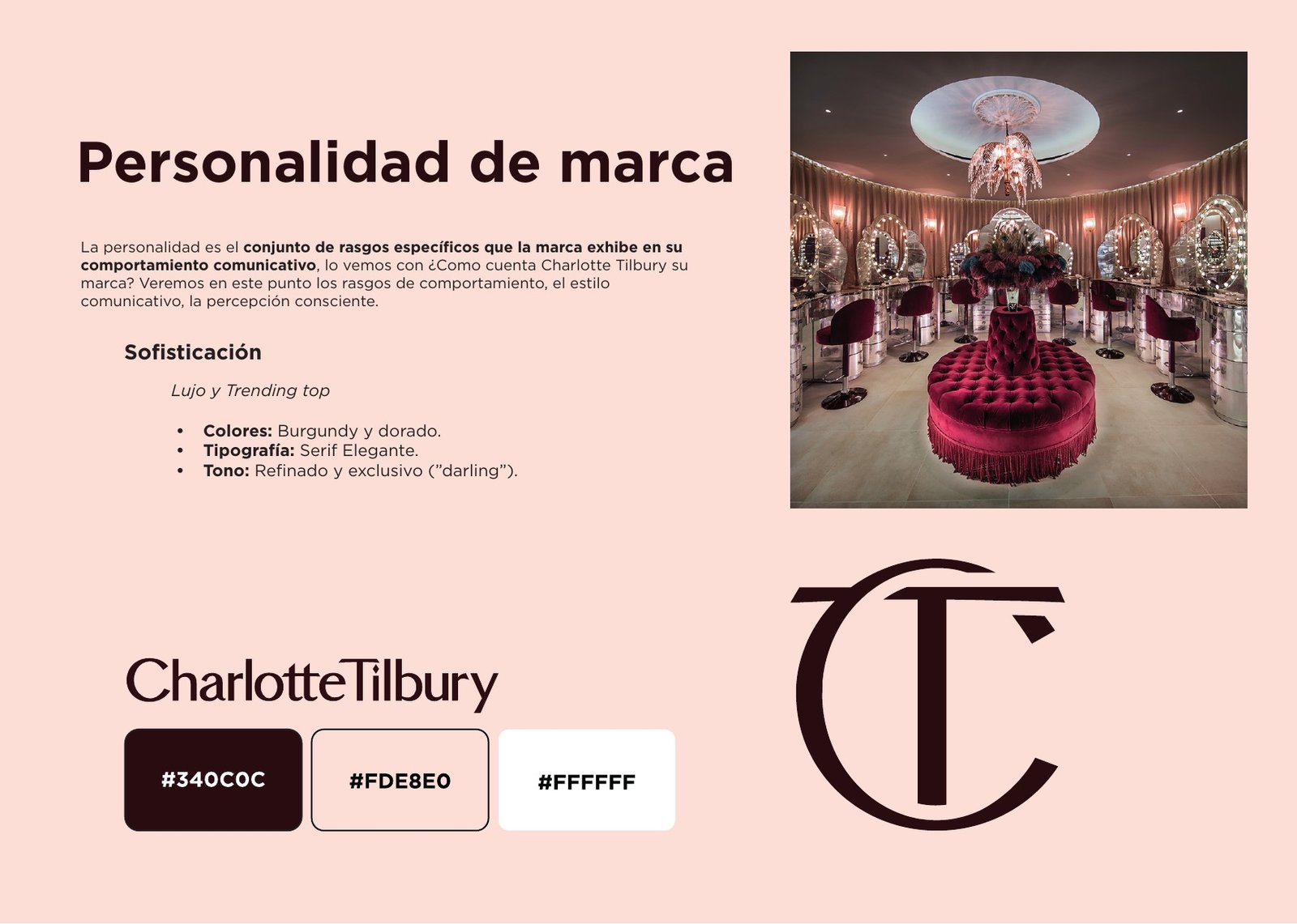 Personalidad visual, tipografía y paleta cromática de Charlotte Tilbury
