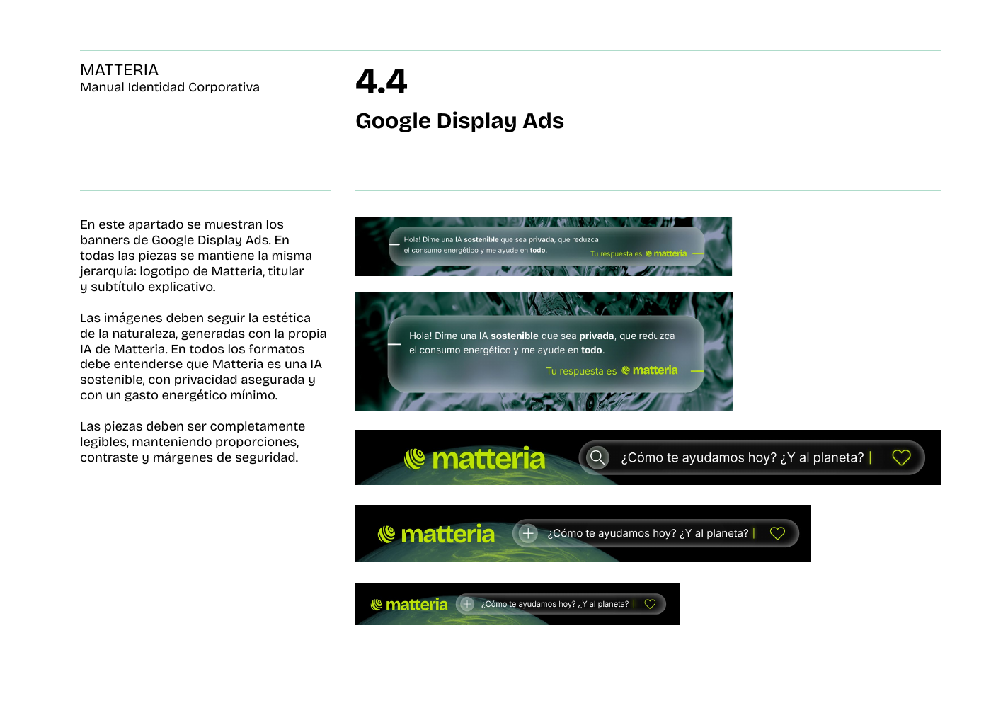 Sistema de anuncios digitales de Matteria