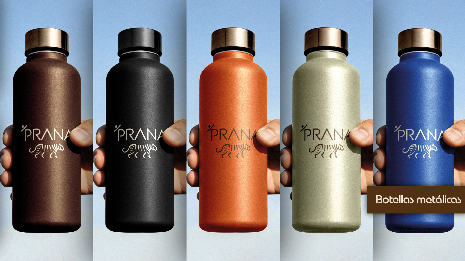 Botellas deportivas de la marca Prana